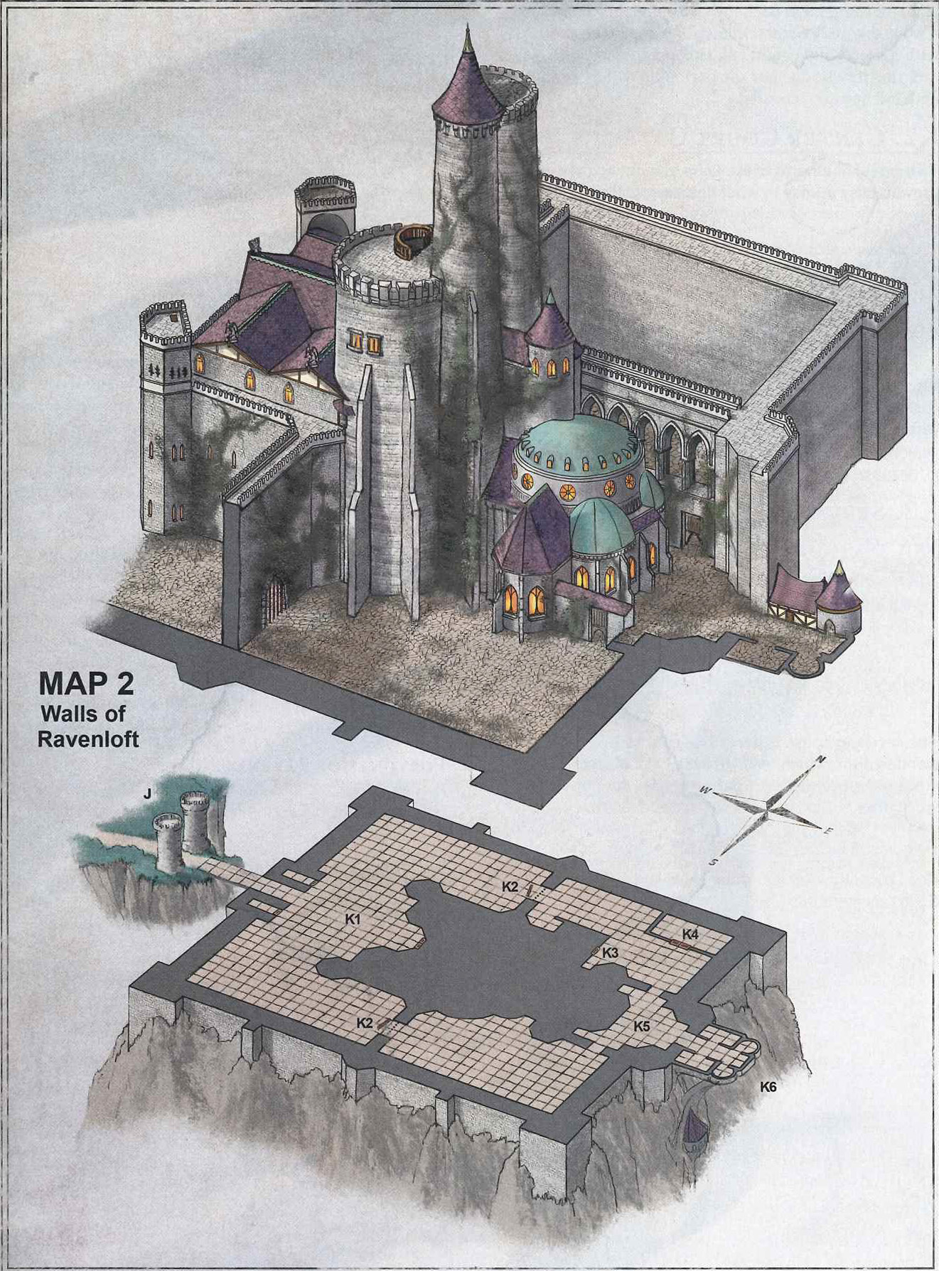 Top down map of castle ravenloft - twplm