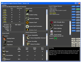 DDO Character planner screenshot